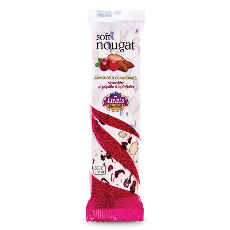 Soft Nougat with Cranberries & Almonds 60g
